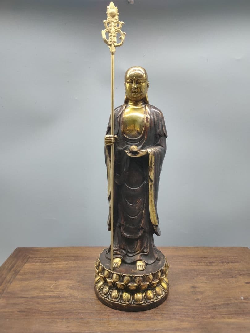 地蔵 菩薩 観音 銅製 仏像 彫刻 置物 開運 風水