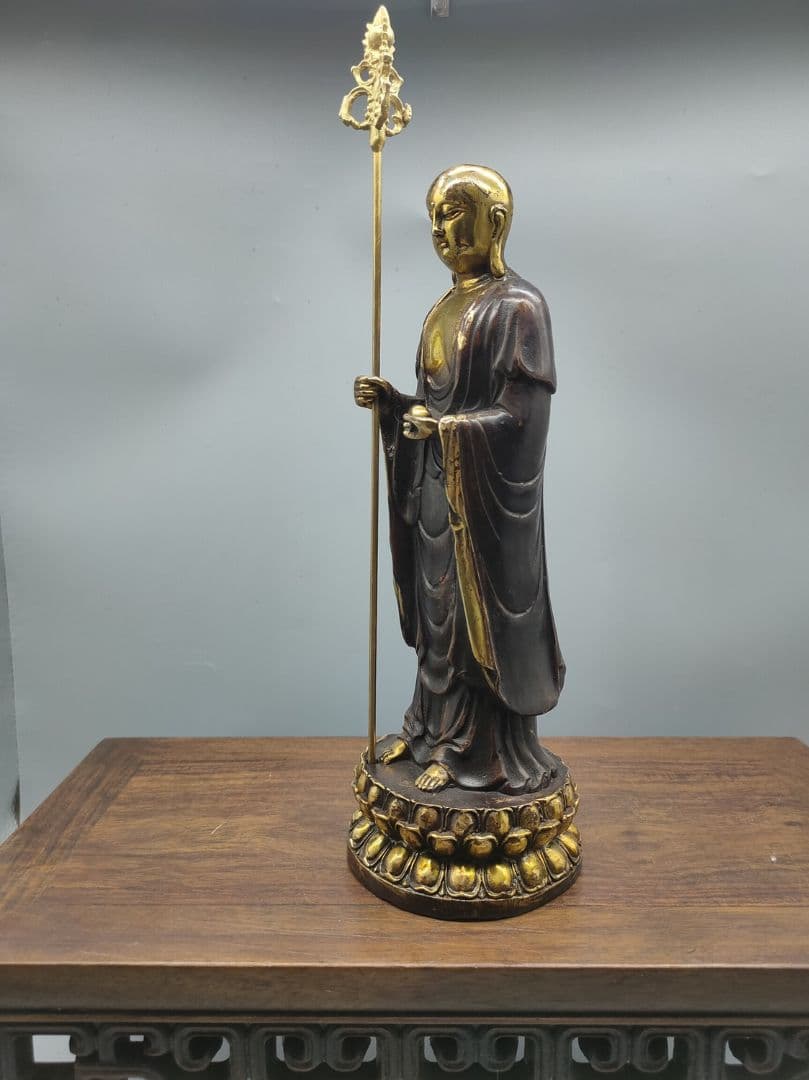 地蔵 菩薩 観音 銅製 仏像 彫刻 置物 開運 風水