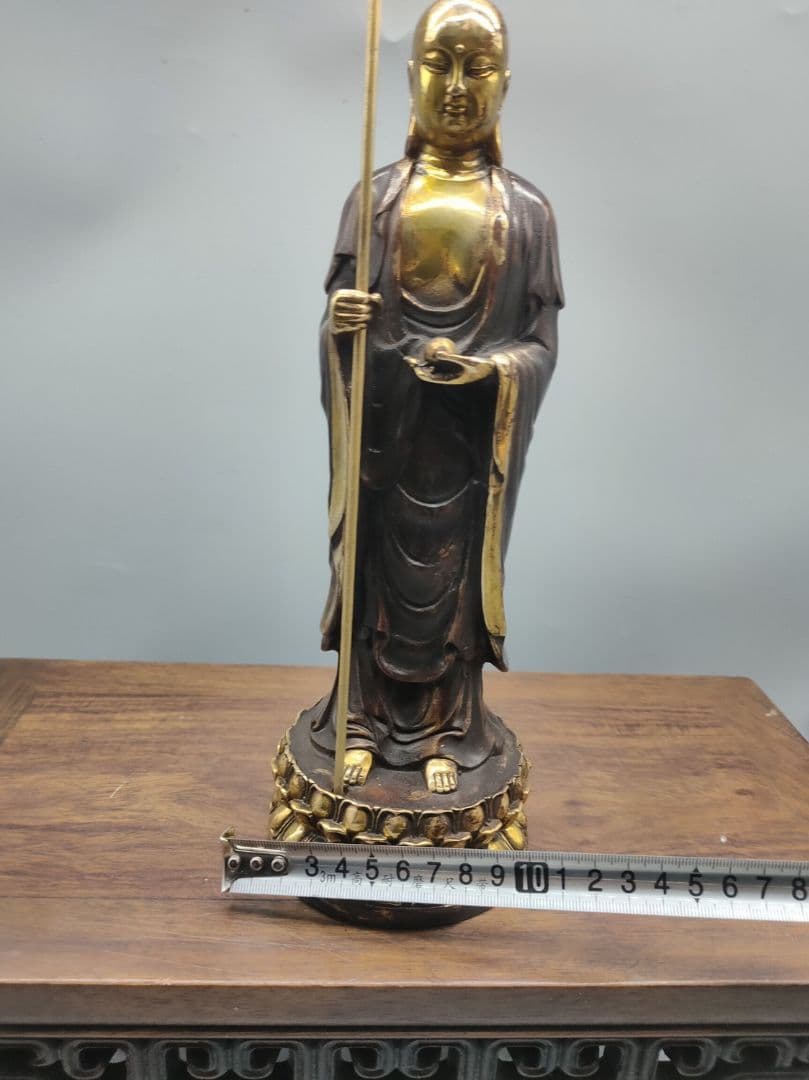 地蔵 菩薩 観音 銅製 仏像 彫刻 置物 開運 風水