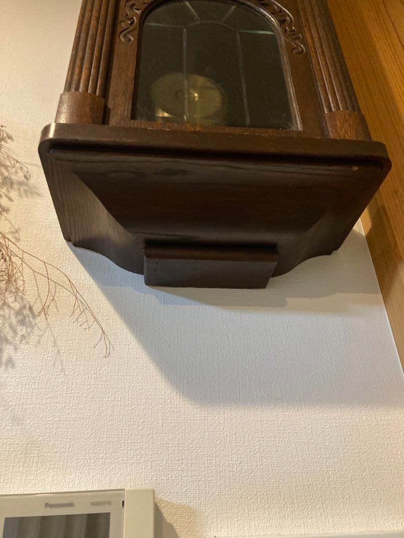 昭和レトロ　愛知時計 ゼンマイ式振り子時計 稼働品　3面ガラス