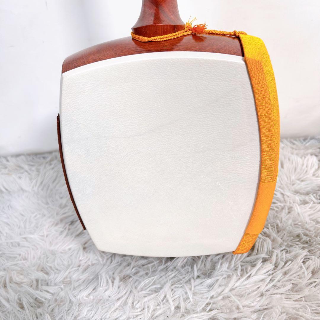 長唄三味線　細棹　花梨　正寸　丸打胴　本皮　皮破れなし　天神欠けなし　②