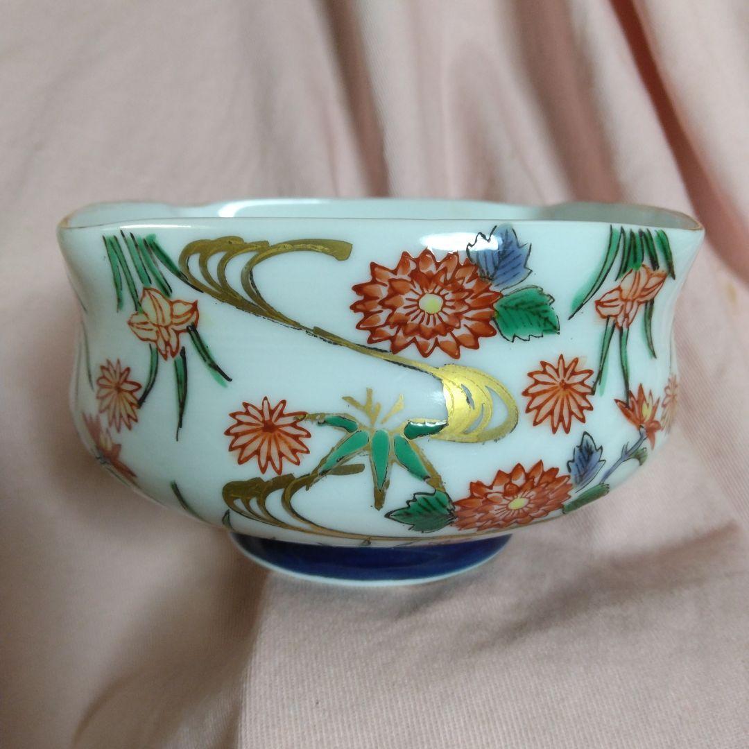 有田焼　幸楽作　染錦小紋絵小鉢揃