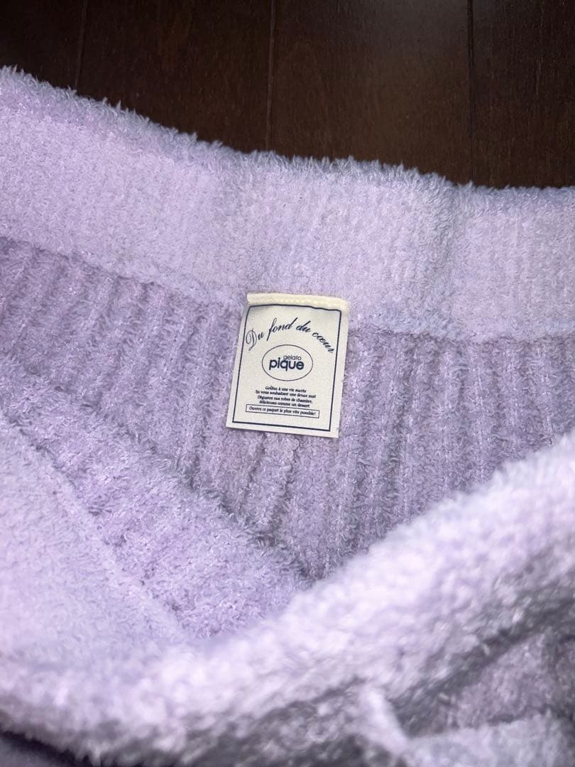 ラベンダー　セットアップ　ジェラピケ パジャマ ルームウェア