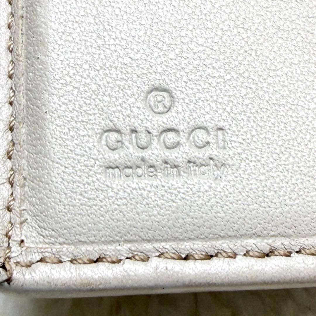 美品　GUCCI グッチ ヴィンテージ シェリーリボン 折り財布 GG柄 箱付
