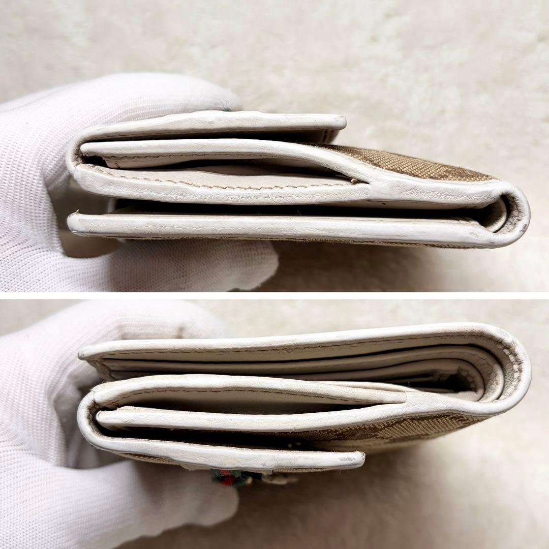 美品　GUCCI グッチ ヴィンテージ シェリーリボン 折り財布 GG柄 箱付