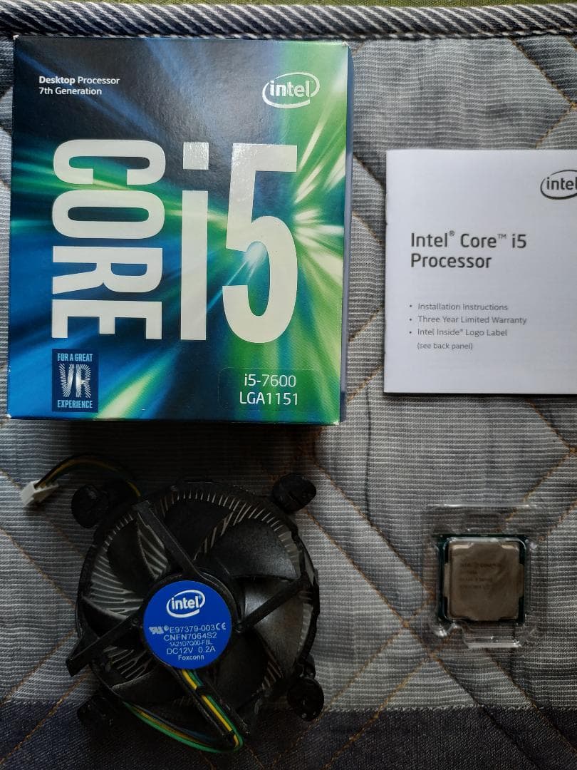 CPU、マザボセット（i5 7600、ASRock H110M Combo-G）