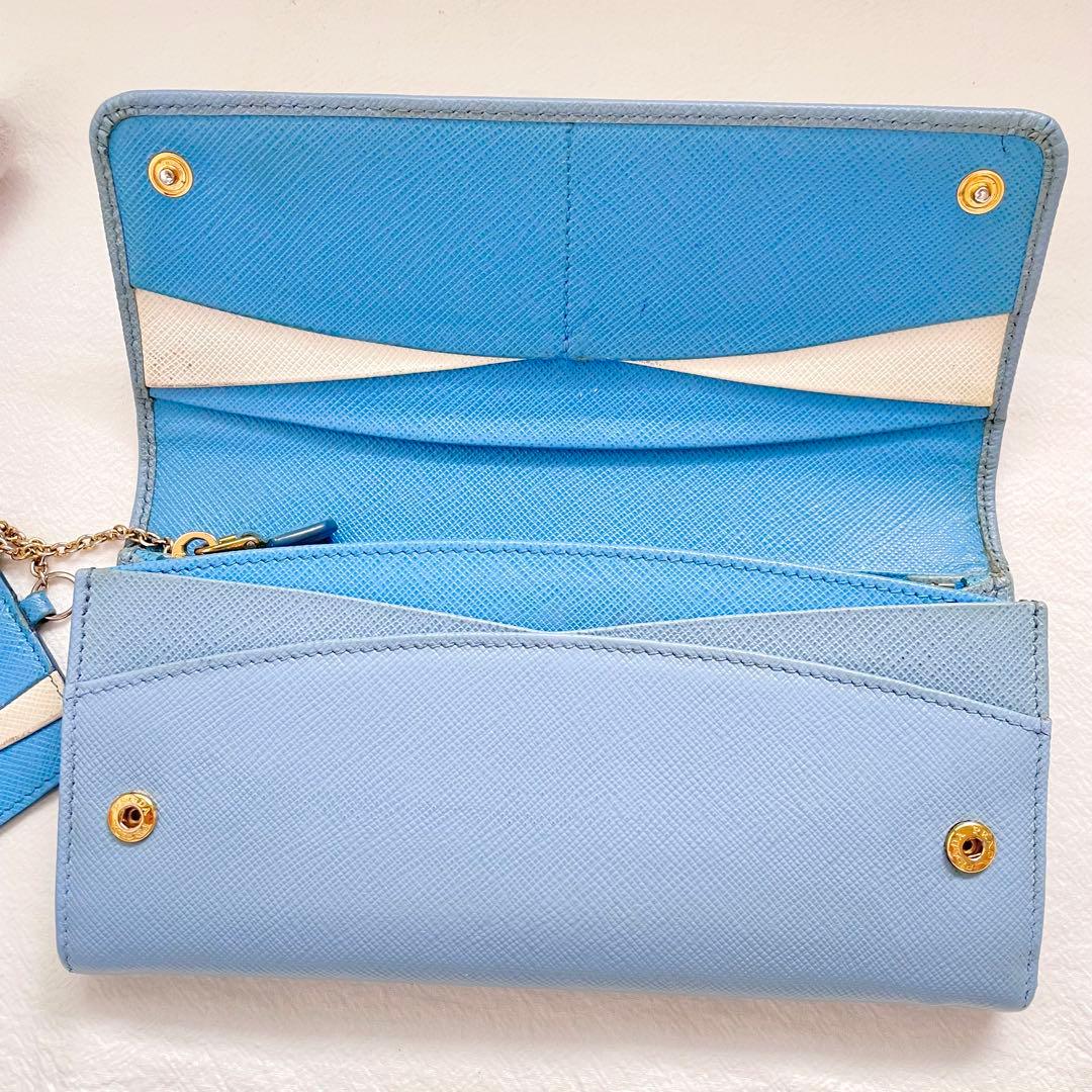 PRADA プラダ サフィアーノ 長財布 フラップ　2つ折り財布　1221-⑩
