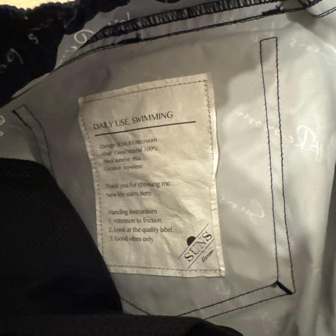 Suns by Re:room ブラック水着 収納袋付き