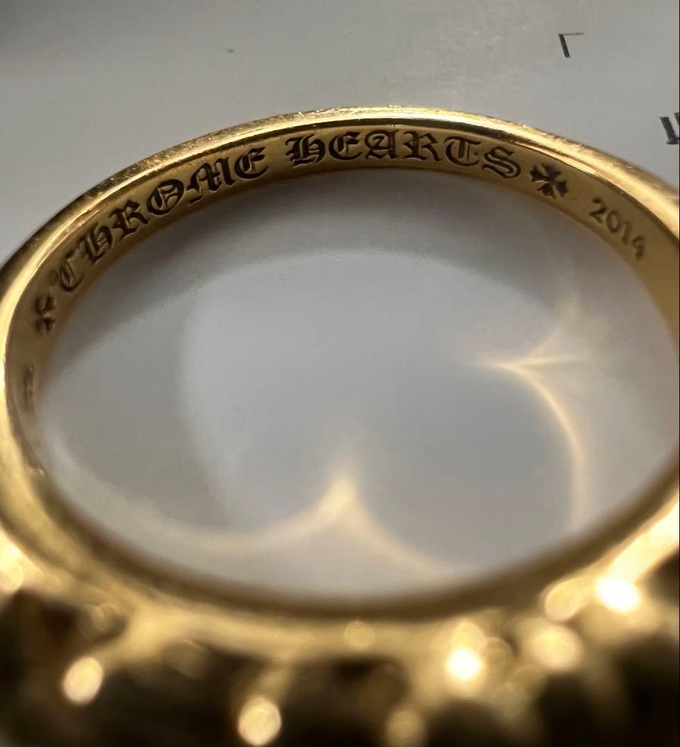 【訳あり】 CHROME HEARTS ベビークラシックフローラルクロスリング