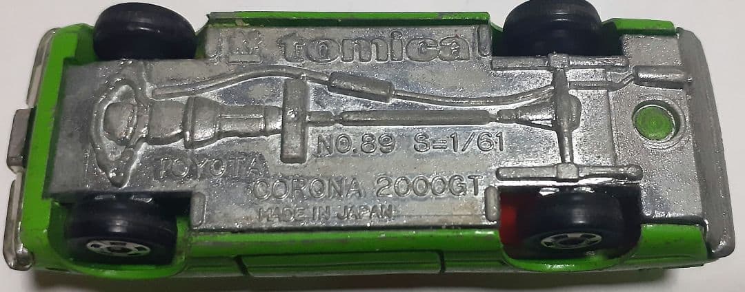 トミカ No.89 トヨタ コロナ 2000GT 緑 赤シート 1Hホイール