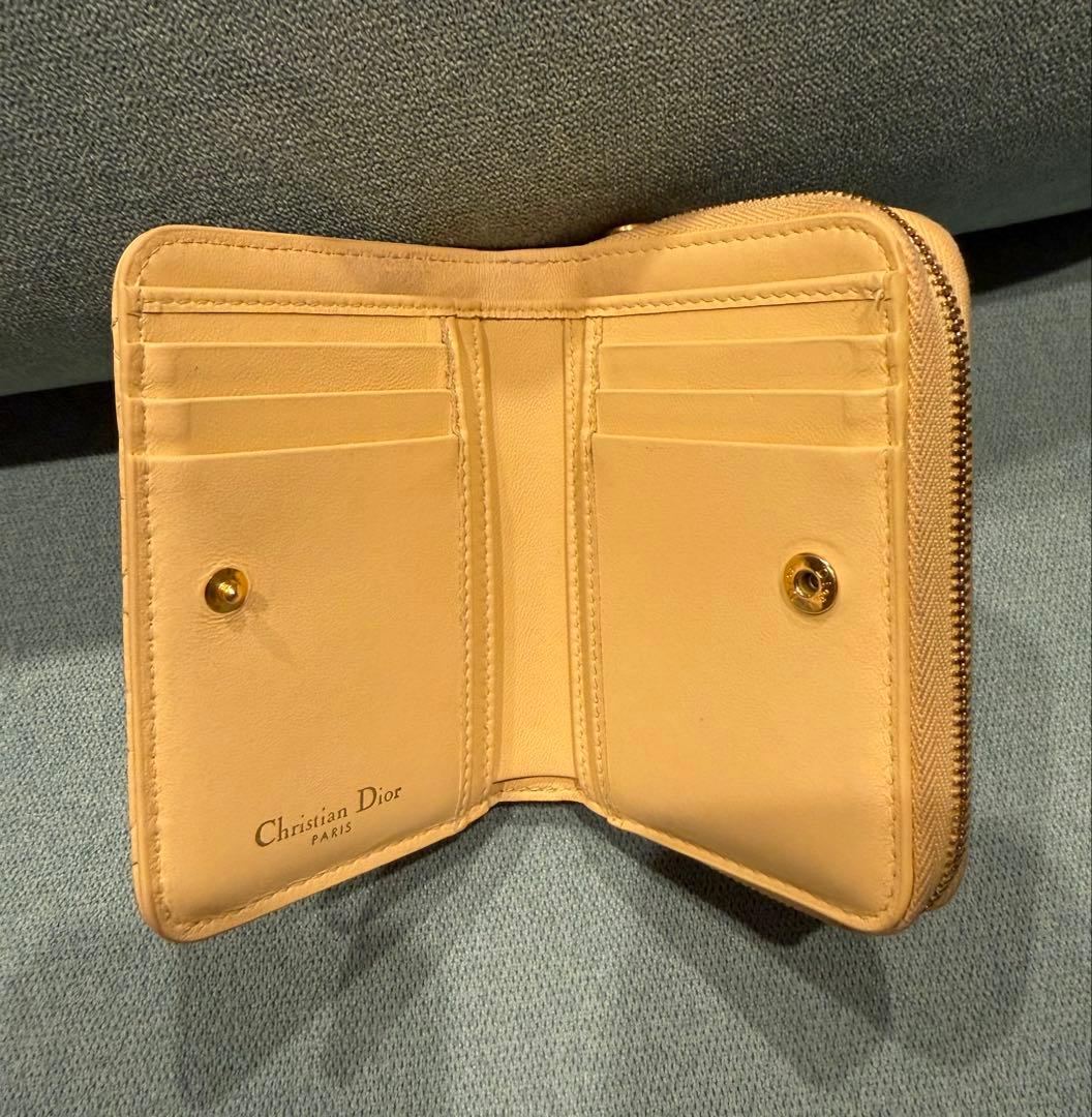 DIOR ミニ財布　折りたたみ財布　イエロー　黄色