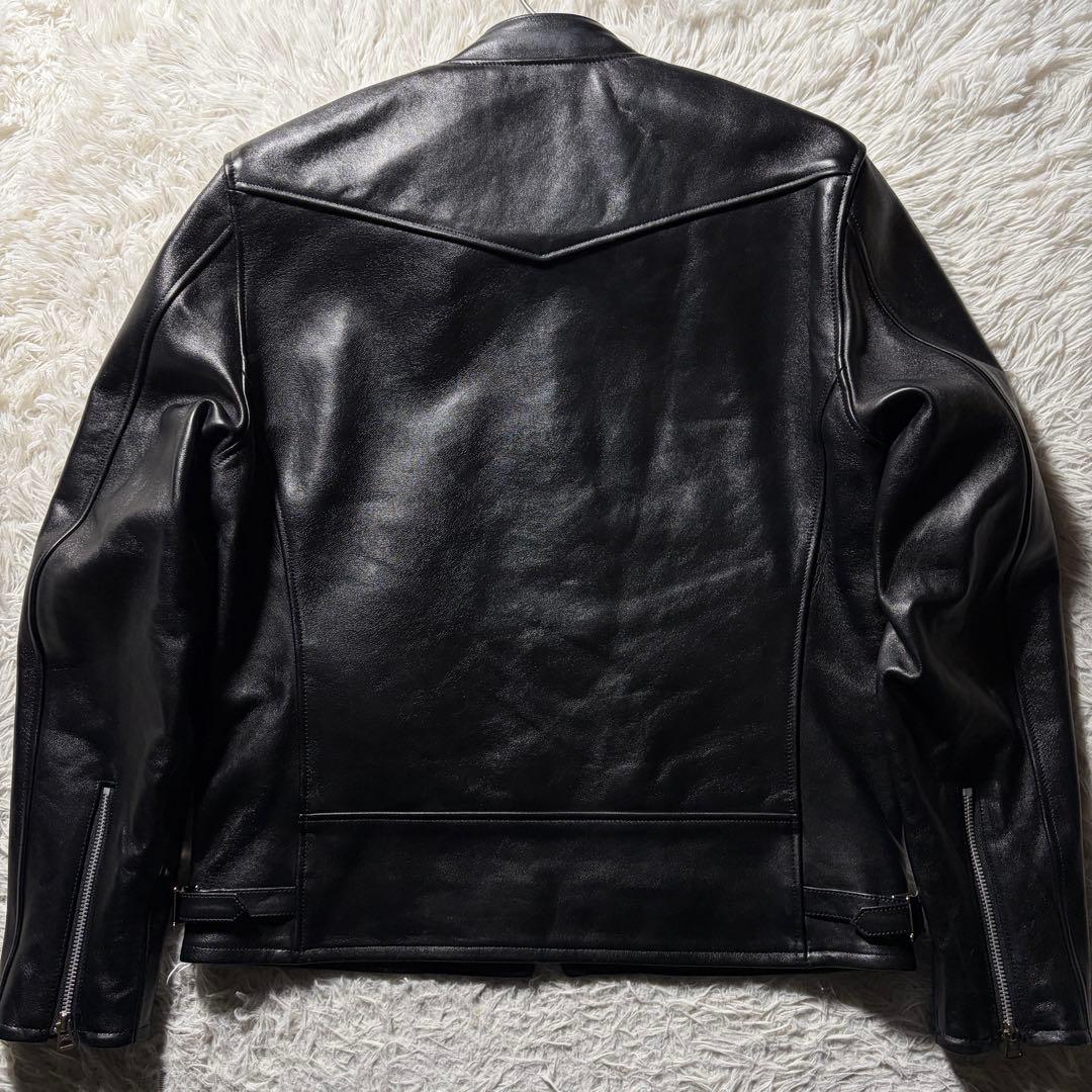 ウ*マ様 極美品/XL✨Schott ライダースジャケット シングル　羊革　黒