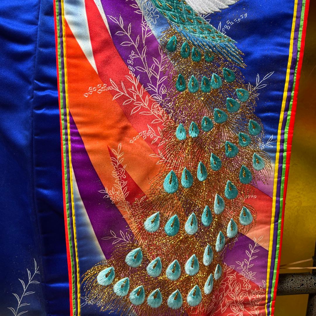 ☆☆年末セール　早い者勝ち☆☆ 打掛　色打掛　正絹　紺色　紺地四色ぼかし