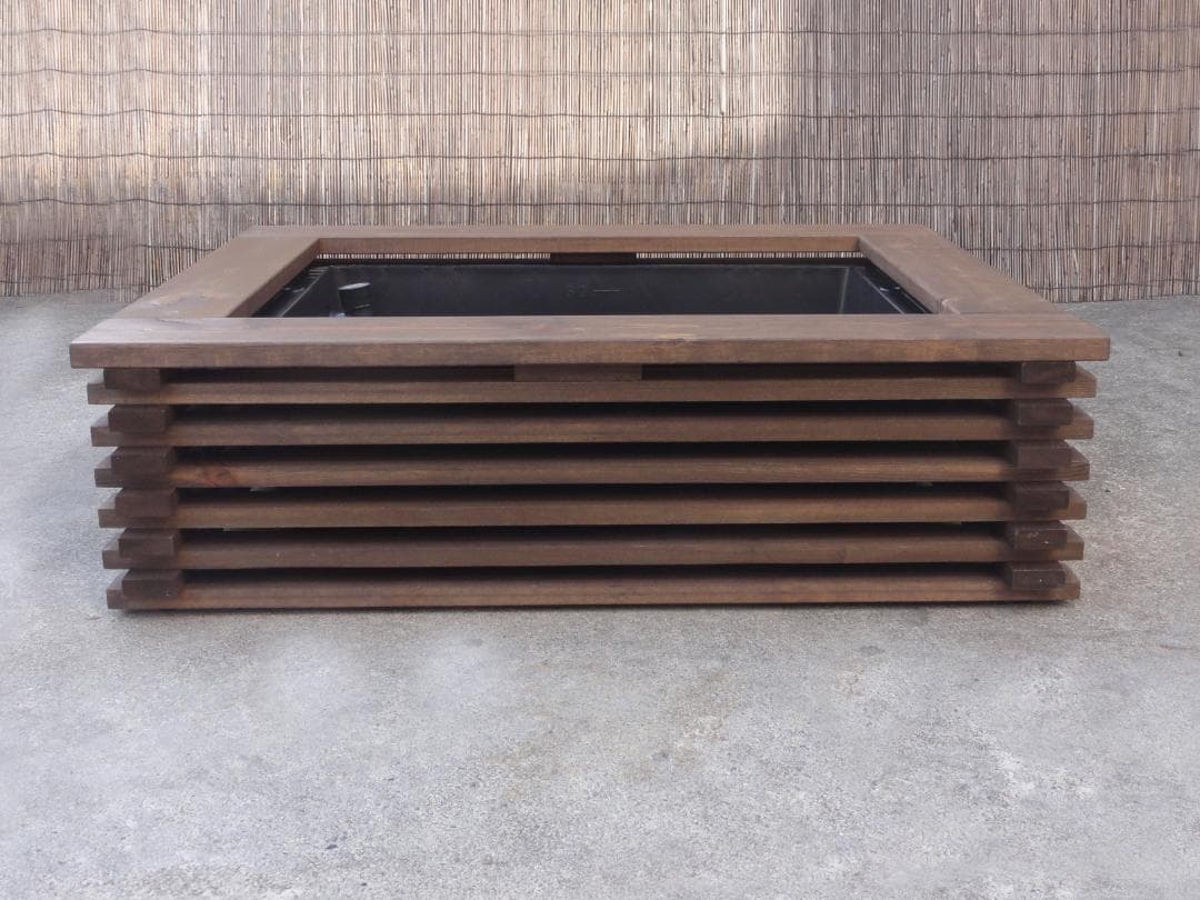 ビオトープ 40L トロ舟＆木枠セット　メダカ・金魚飼育用