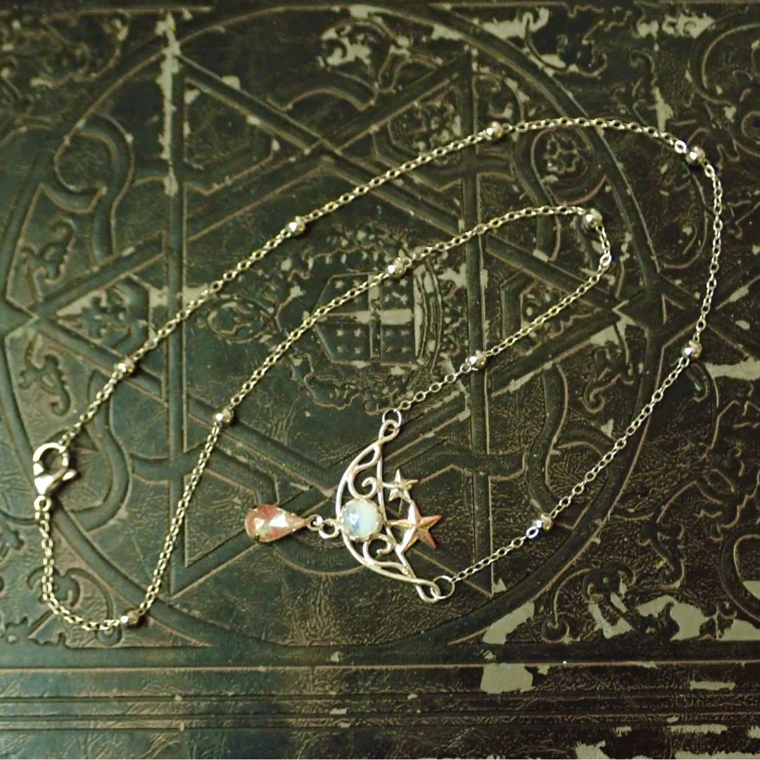 専用⭐︎サフィリーン✴︎星と月舟のネックレス