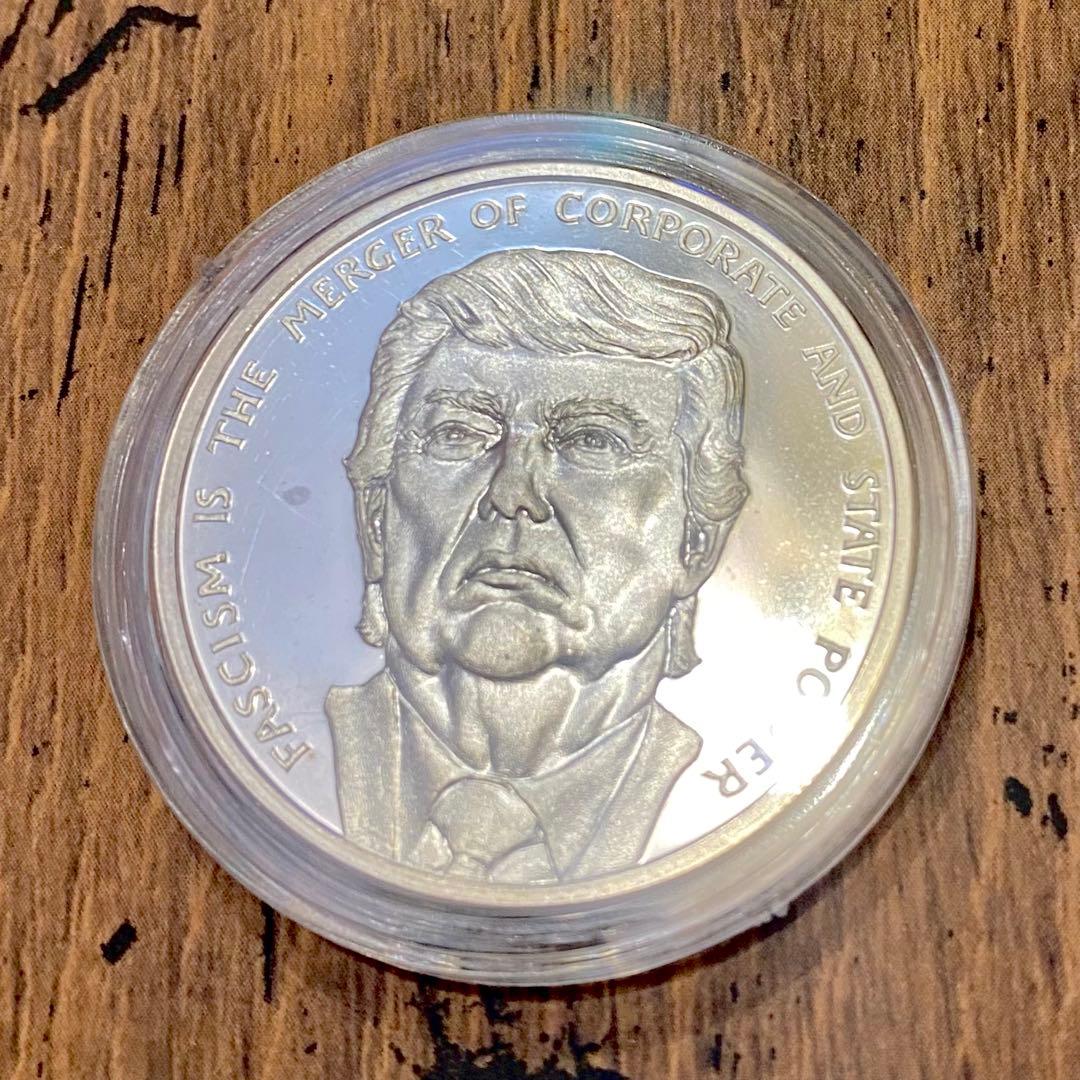 レア☆2017 トランプ大統領 ファシズム 銀貨ミニミンテージ メダル