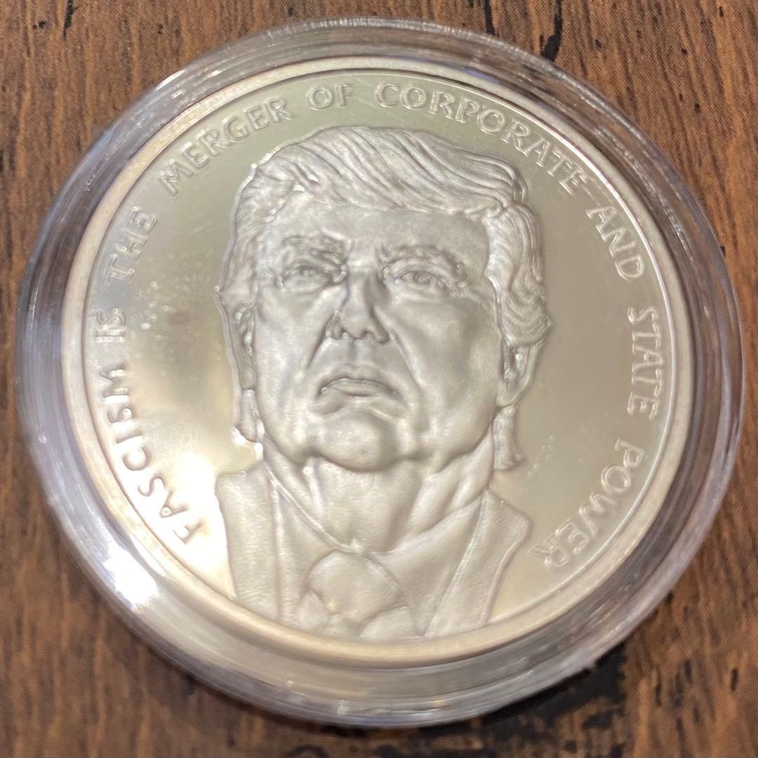 レア☆2017 トランプ大統領 ファシズム 銀貨ミニミンテージ メダル