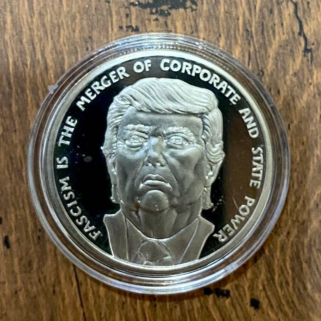 レア☆2017 トランプ大統領 ファシズム 銀貨ミニミンテージ メダル