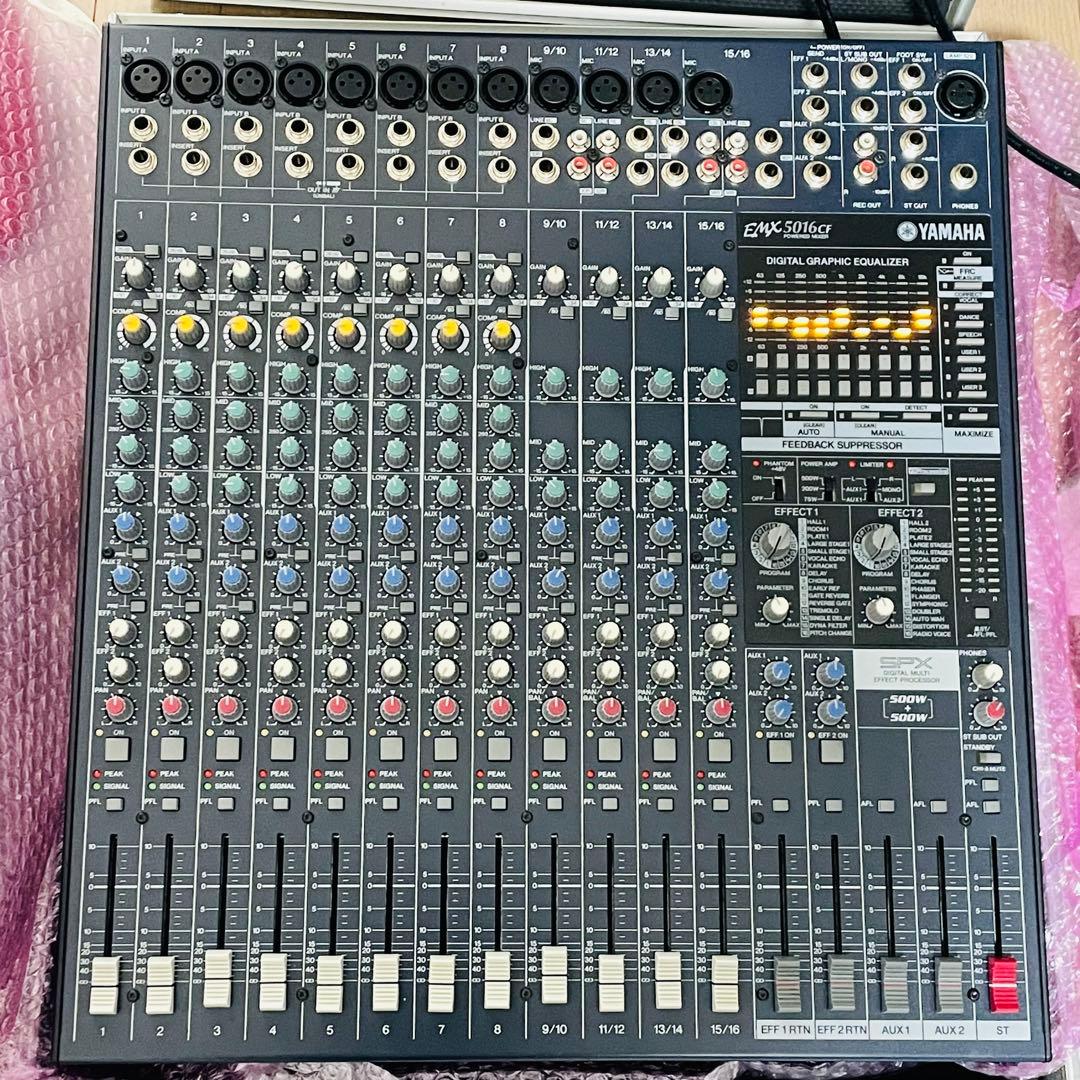 YAMAHA パワードミキサーEMX5016CF ケース付き