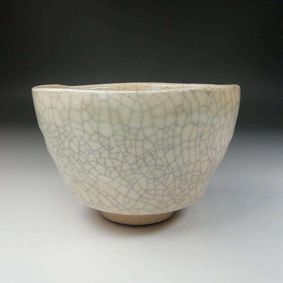 Ｔ６５１　茶碗　『峯の雪』『写常慶作』『平安　祥悦 造』　共箱　抹茶碗　茶道具