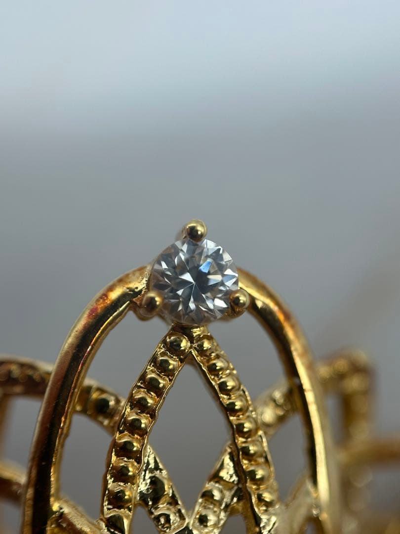 【K18】ブローチ ダイヤモンド0.02ct 約8g 貴金属