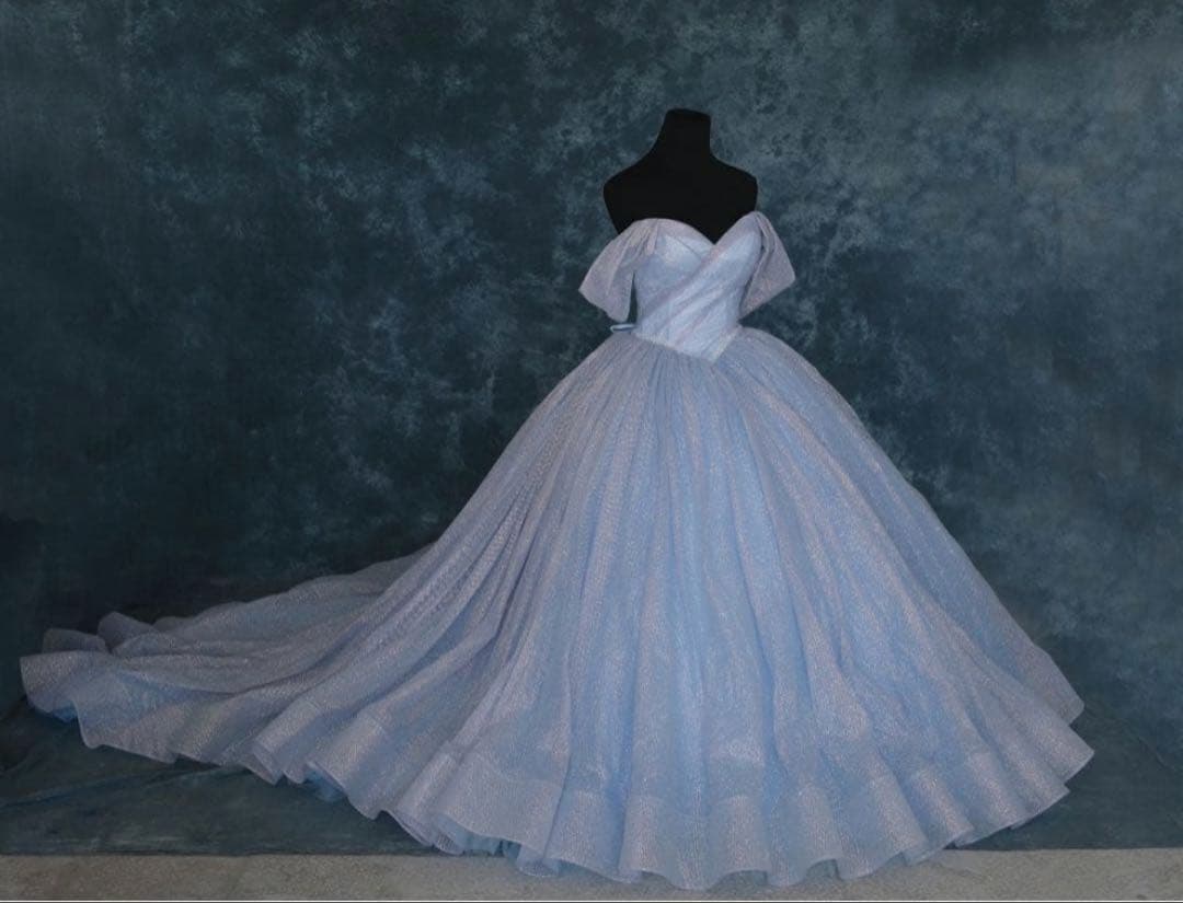 ウェディングドレス　カラードレス　ブルー　オクサーナムハ