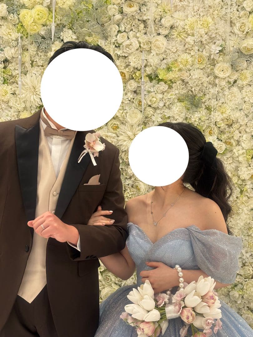 ウェディングドレス　カラードレス　ブルー　オクサーナムハ