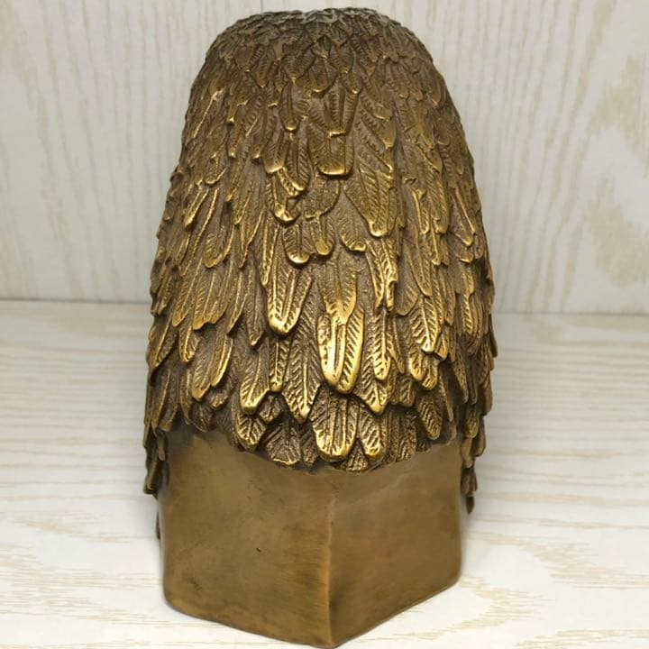 時代物　蔵出し　大型　純銅製の鷹　開運置物 量目　約1142グラム