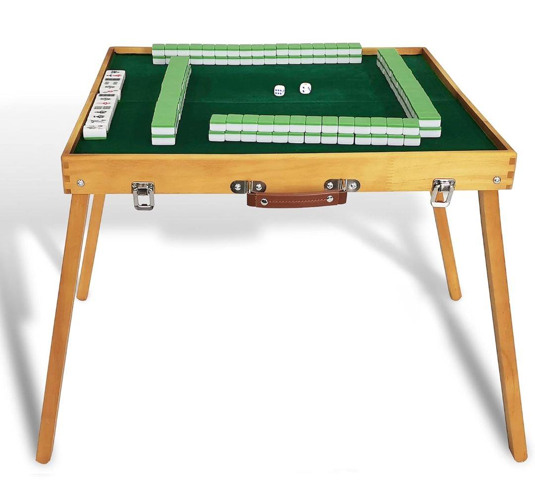 75 新品 麻雀卓 折り畳み式 麻雀牌セット 雀卓 麻雀テーブル 麻雀台 座卓