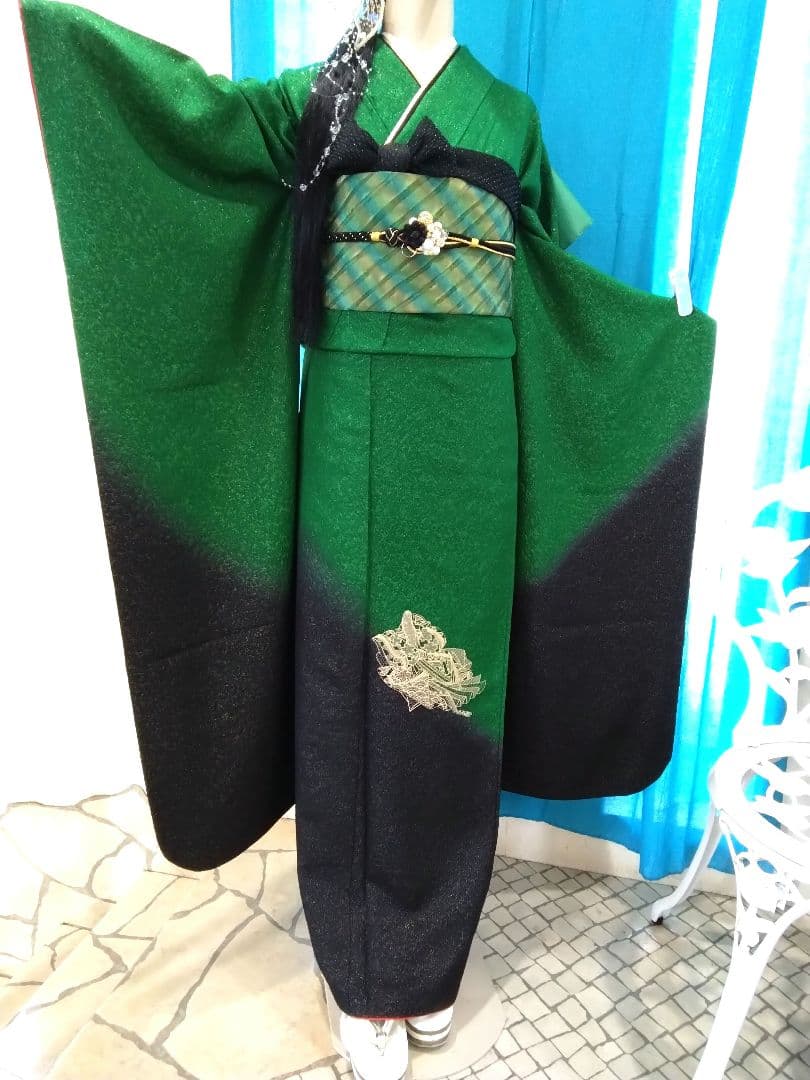 振袖フルセット、正絹振袖成人式、重ね衿、帯揚げ帯締め、全通袋帯、長襦袢