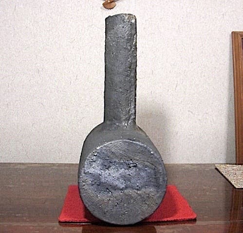 寒六窯　平野敏三 作　花入　無傷　共箱　保証。