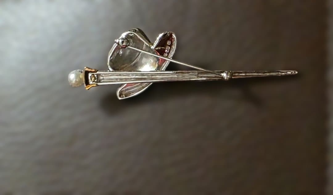 ミキモト　シルクハットブローチ ベビーパール