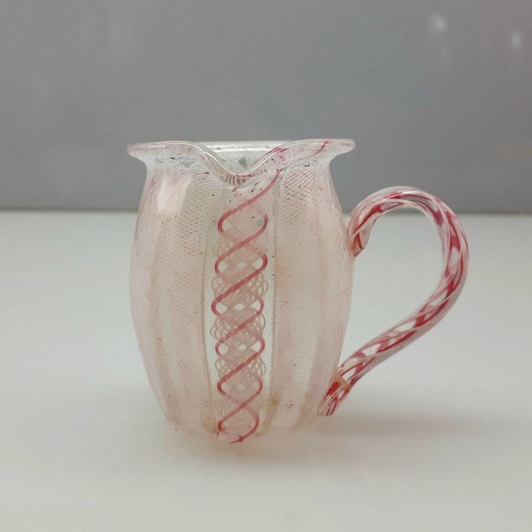 MURANO アンティーク ムラノ ピンク レース ミルクピッチャー