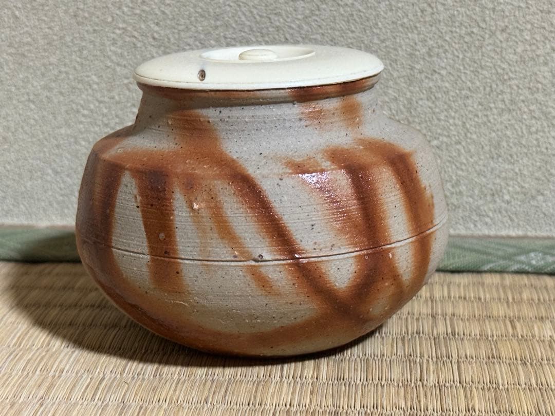 こゆきちゃん様　備前焼　人間国宝　山本陶秀　緋襷大海茶入