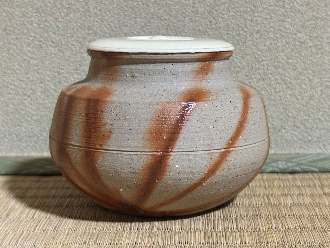 こゆきちゃん様　備前焼　人間国宝　山本陶秀　緋襷大海茶入