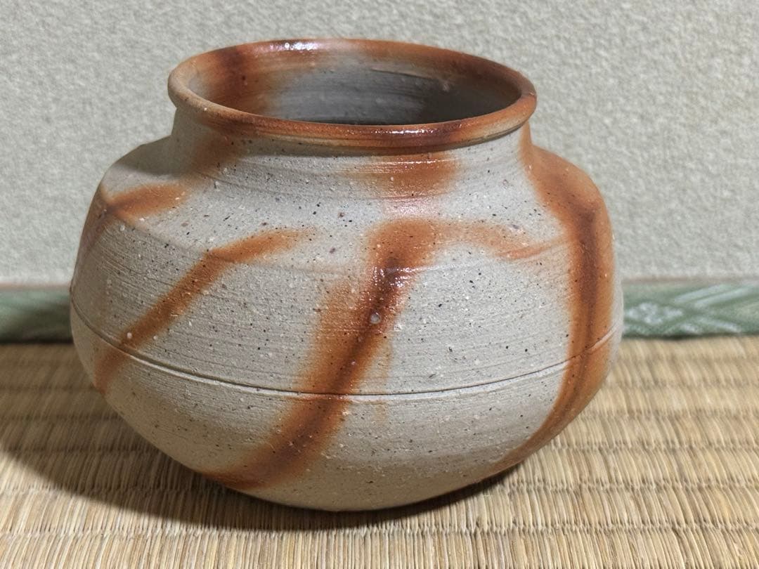 こゆきちゃん様　備前焼　人間国宝　山本陶秀　緋襷大海茶入