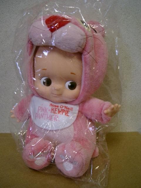 ローズオニールキューピー×ピンクパンサー ぬいぐるみ大【お座り】２体セット