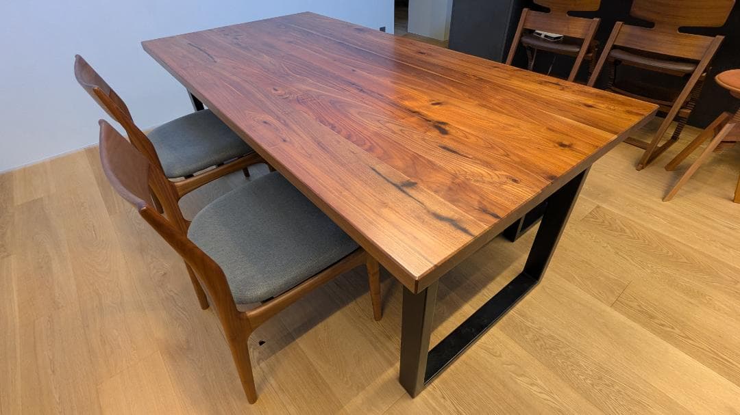 【ACTUS】 FJテーブル幅180cm[ウォールナット天然木 ウレタン塗装]