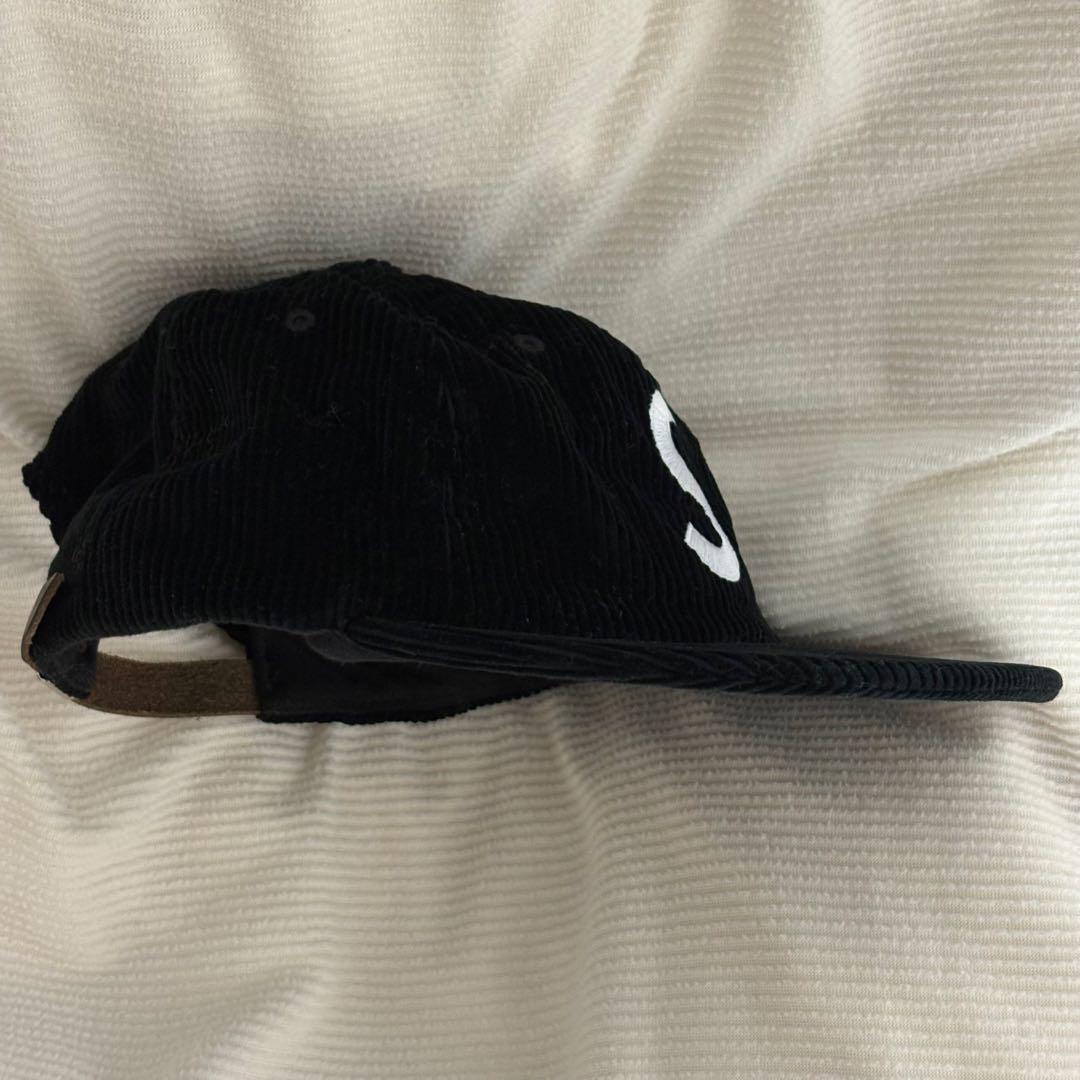 Supreme コーデュロイキャップ 黒 ブラック