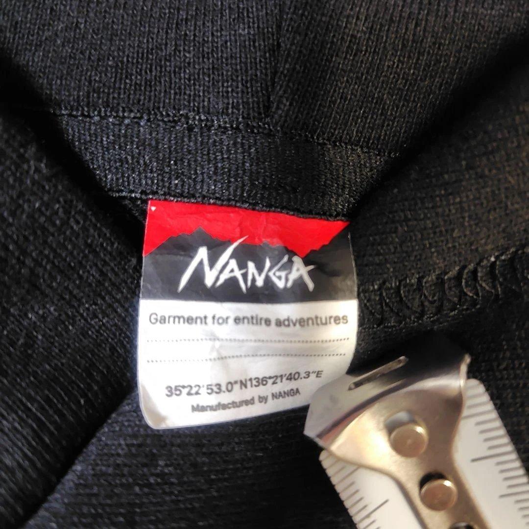 NANGA フーディ パーカー　ブラック　M
