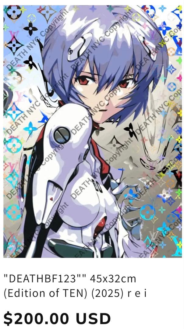 \"世界限定10枚\" DEATH NYC アート ポスター ev102