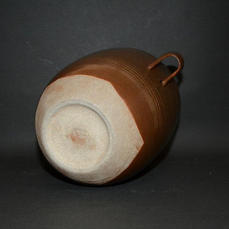 竹耳水指　岩崎新定　陽炎園　膳所焼　表千家　即中斎宗匠箱書　古物　送料込み