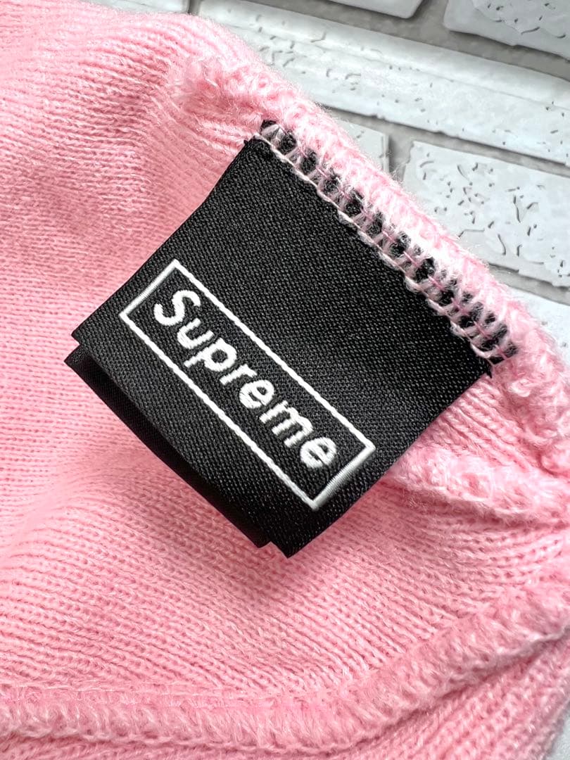 Supreme×New Era Box Logo Beanie ダスティーピンク
