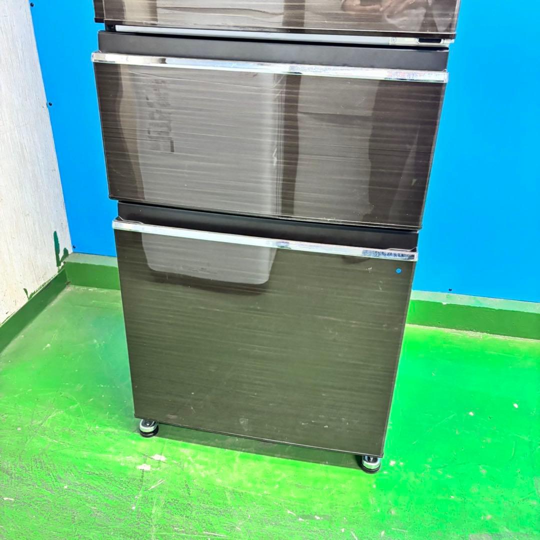 511 格安 三菱 大型冷蔵庫 300L強 自動製氷 右開き ブラウンカラー