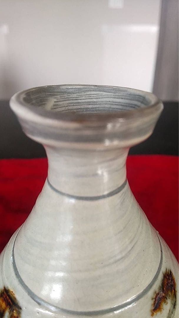 李朝 朝鮮美術 韓国美術　鶏龍山徳利 高麗 刷目 茶道具　古美術　酒器