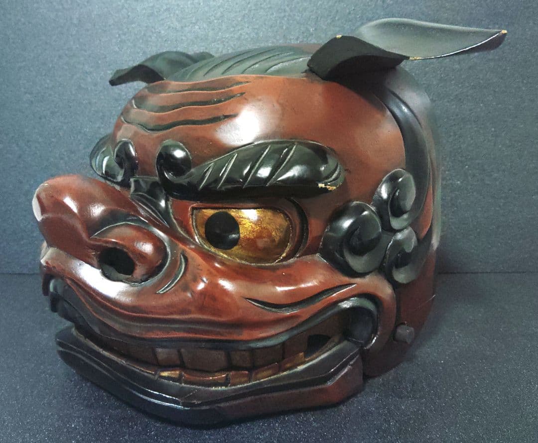 獅子頭　獅子舞　祭り　レトロ　骨董品
