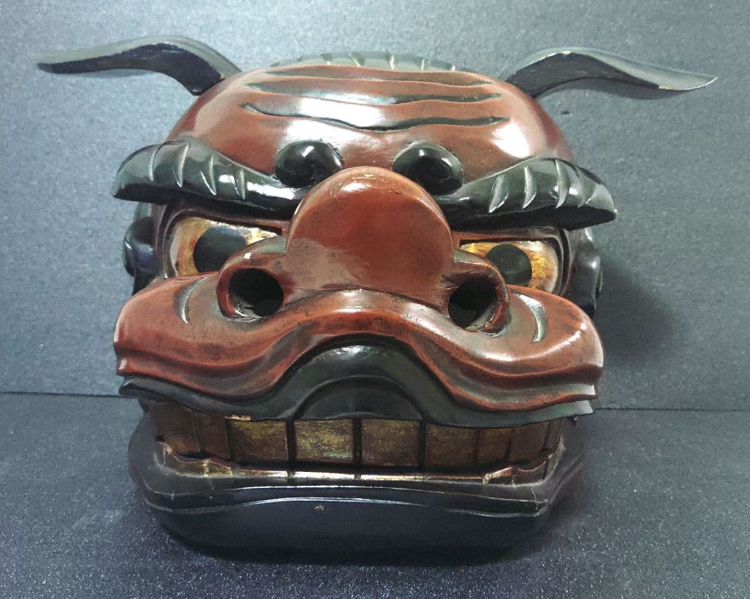 獅子頭　獅子舞　祭り　レトロ　骨董品