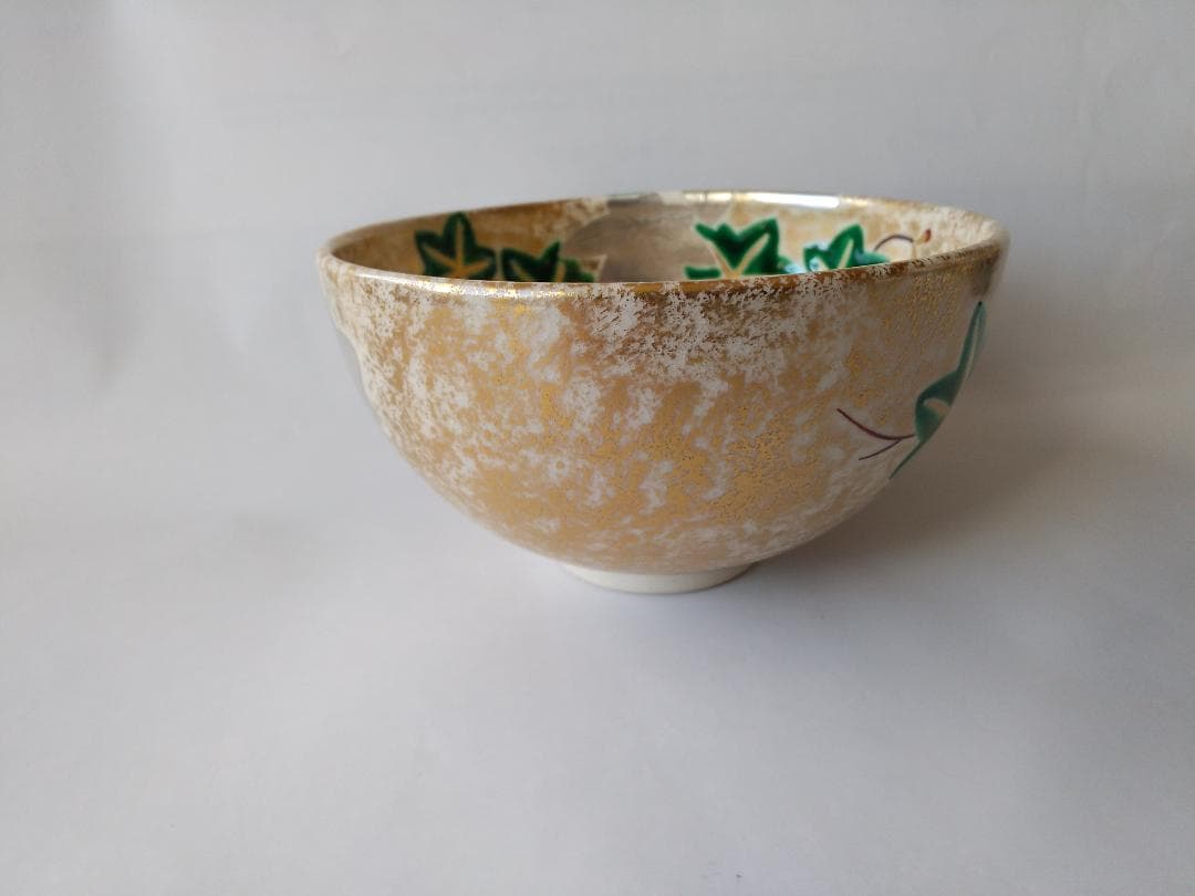 京焼 妙見窯 今岡妙見 金砂子 青楓 茶碗 共箱 共布 栞 茶道具 抹茶碗 新品