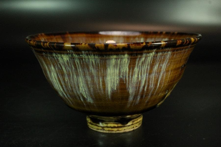 茶道具 高取茶碗 銘「好日」大徳寺 悦道 書付 新吾作(K-LC617)