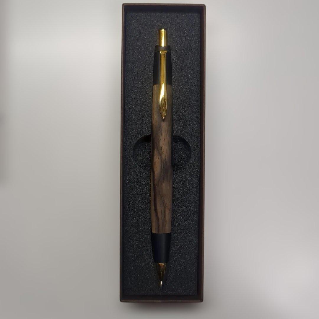 ボナンペン　黒柿　シャープペン　真鍮金具